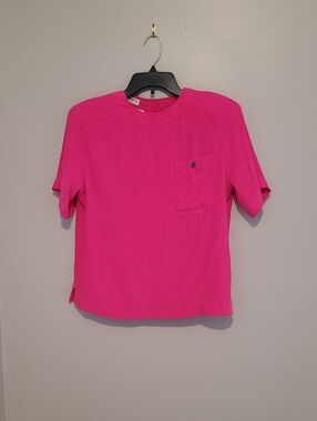 Vintage Liz Claiborne Hot Pink Blouse